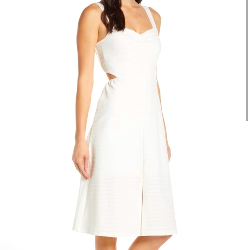 Ali & Jay Ace-ing It Fit & Flare White Midi Dress- Size L